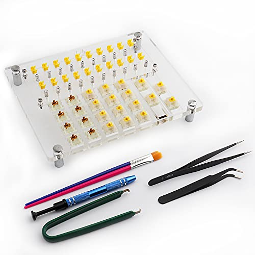 Switch Tester Switch Opener Lubing Station Lube Station 20 Key MX BOX Acrilico Interruttore Tester Kit Per Gateron Cherry MX Meccanico Interruttori Tastiera (Switch Tester Kit A)