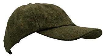 WALKER AND HAWKES Unisex Baseballkappe aus Tweed - Country-Stil - Dunkles Salbeigrün - Einheitsgröße