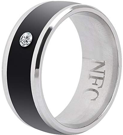 Anillo Inteligente, Anillo Inteligente Portátil Universal Resistente Al Agua sin Carga Y Profundidad, para Teléfono Móvil, Anillos Inteligentes NFC para Operación Y Uso Compartido de(talla 11)