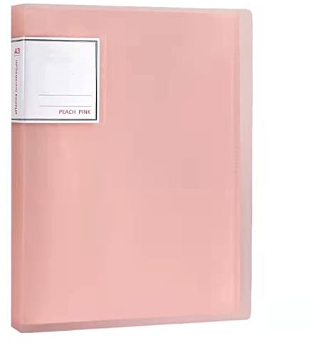 Diamond Painting Kits Storage Book, A3 Diamond Painting Art Protectors Portfolio Clear Folder with 60 Clear Pockets Cover for Diamond Paintings 30 x 40cm or Smaller