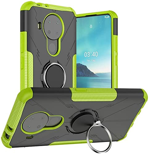 PIXFAB For Nokia 3.4 Case, Shockproof Case, Protective Ring Armour Phone Cover with [Kickstand], Hybrid [Tough] Rugged Armor Protective Phone Case For Nokia 3.4 - Green