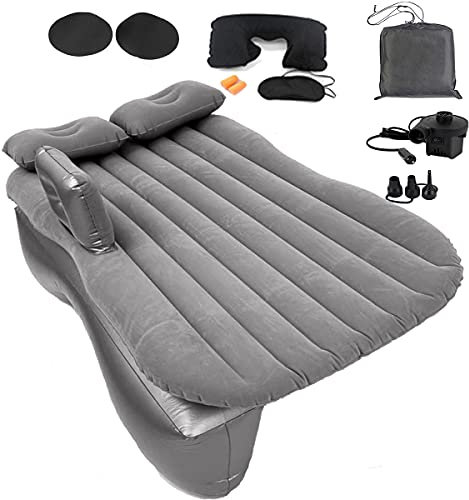 Icelus Inflatable Car Air Mattress for Back Seat of Cars Camping Bed Portable Blow Up Mattress,140×89 cm Car Travel Mattress,Car Sleeping Beds for Car Universal SUV