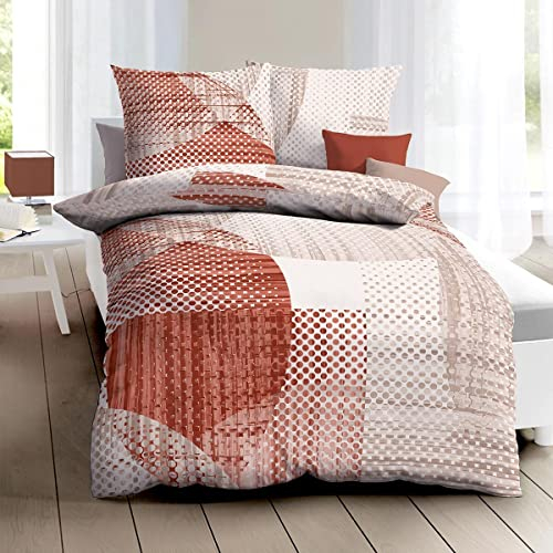 Kaeppel Mako-Satin Bettwäsche Supreme Terra, 1 Bettbezug 135 x 200 cm + 1 Kissenbezug 80 x 80 cm