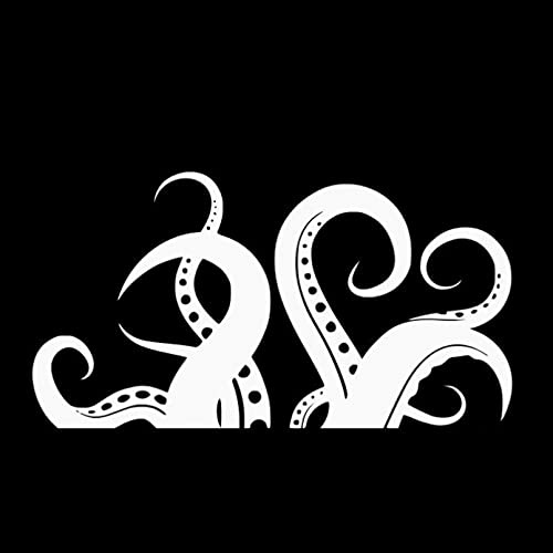 MACMRD Auto Aufkleber 19 cm * 10,2 cm Octopus Tentakel Mode Vinyl Auto-Styling Aufkleber Aufkleber Schwarz/Silber