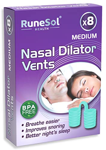 Runesol Nasenspreizer Gegen Schnarchen, 8 x Mittel Grün, Schnarchstopper Nasendilatatoren, Anti Schnarch Nasendilatator, Antischnarchen Einschlafhilfe Erwachsene, Snoring Stopper, Schnarch-Stopper