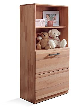 moebel-eins KIMA Standregal, Material Massivholz, Kernbuche geölt
