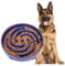 Large Pet Slow Feeder Dog Bowl, Slow Eating Dog Bowl Fun Puzzle Feeding Bowl Non Skid Bloat Stop Dog Food Bowl Interactive Maze Bowl Light purple