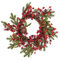 Baroni Home Ghirlanda Natalizia, Ghirlanda di Natale Decorativa, Addobbo Natalizio per Interni ed Esterni, 30X30X8 cm, Rosa Selvatica Rossa Piccola