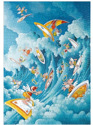 MyPuzzle Surfing in Heaven - Michael Ryba - Cartoon Classics - Premium 1000 Teile Puzzle - MyPuzzle Sonderkollektion von Heye Puzzle