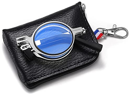 Lanomi Vintage Sehr Mini Lesebrille Blaulichtfilter Faltbar Metall Klappbar Lesehilfe Sehilfe Schwarz Oval (mit Beutel) 1.0