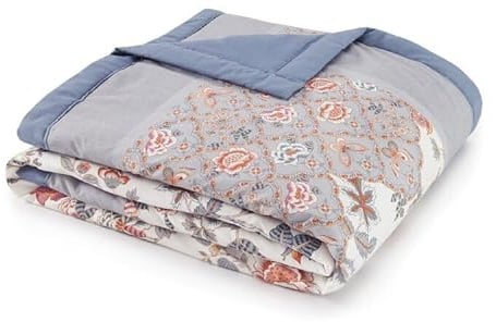 Bassetti Vicenza Plaid aus 100% Baumwolle in der Farbe Beige 41, Maße: 135x190 cm - 9326026