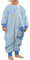 Maeau Combinaison Pyjama Enfant Fille Garçon 5 6 Ans Gigoteuse a Pied Bébé Manche Longue Hiver Barboteuse avec Jambe Grenouillère Flanelle Surpyjama Animaux Ensemble Pyjama Naissance Jumpsuit Bleu 120