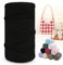 LEREATI Polyester Garn 150m Makramee Garn 4mm Geflochten Polyester-Seil Farbig Häkelgarn, Macrame Cord 4mm für Häkeltasche Umhängetasche Handtasche Geschenk Strickwaren (Schwarz)