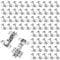 LDHHYH 30 Pack Kitchen Cupboard Hinges, Kitchen Cabinet Hinges with Screws, Half Overlay Cabinet Hinges, Soft Close Hinges for Dining Room Bedroom Kitchen Cupboards Bathroom
