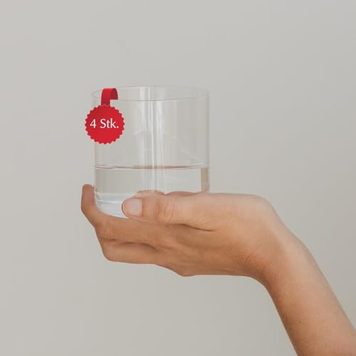 NAKOA Vielseitiges Gläser Set für Jeden Anlass I 4 Stück je 355 ml I Elegante Wassergläser & Trinkgläser Set Spülmaschinenfest I Ideal als Tumbler Glas & Weingläser I Perfekt für tägliche Nutzung