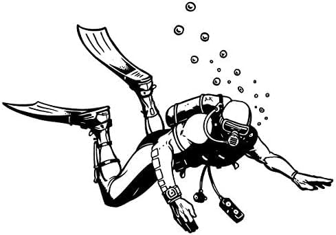 Rakelfix Taucher Motiv3 ca.20cm Autoaufkleber,Wandtattoo, Aufkleber tauchen Diving
