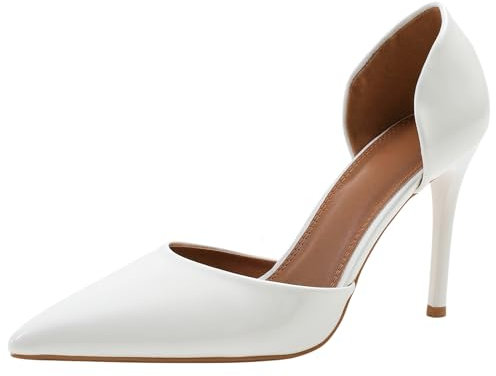 Womens High Heel Pumps Smart Office Work Courts Pointed Toe Party Prom Wedding Bridal Shoes Occasion Heeled Ladies Court Stiletto Heels Shoe