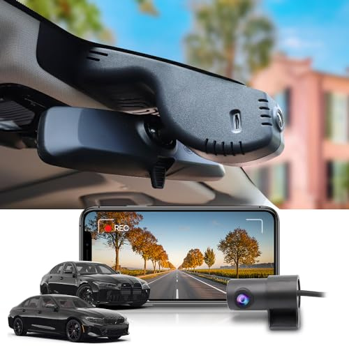 Fitcamx Dashcam Auto Vorne Hinten 2160P+1080P Kompatibel mit BMW 3 Series M3 G20/G21/G28/G80/G81 2020-2024 (HD2-6308), OEM Dashcam 4K Video WiFi, G-Sensor, Loop-Aufnahme, WDR Autokamera, 128 GB Karte