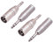 Yumiwoow 4 Pack 1/4 TRS to XLR Adapter, Balanced Quarter Inch 6.35mm Male to XLR Male Adapters