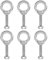PATIKIL Pernos de Ojo para Levantamiento de Hombro, M8x50 Acero Inoxidable 304 Rosca Macho con Tuerca Hexagonal Arandela Plana para Colgar y Asegurar Cadena Cable de Alambre, 6 Juegos