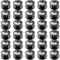SHSMPXOY 30 Sätze Chicago Buchschrauben Edelstahl M5*4mm Chicago Schrauben Buchbinderschrauben Schraubnieten für Leder,Taschen,Bücher,Halsbänder, Rucksäcke,Hundeleinen (Schwarz Glänzend)