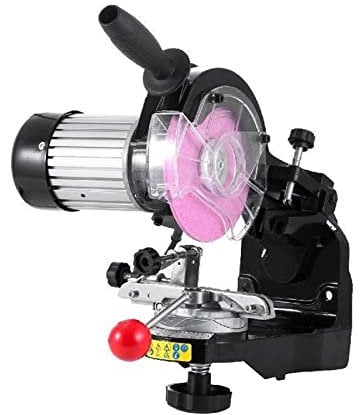 Amoladora de cadena de sierra de 230 W, 3000 RPM, Banco de aluminio eléctrico, amoladora de motosierra, afilador, herramienta de ángulo ajustable portátil, pulidora Adecuado para campos industriales y