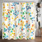 Lerores Duschvorhang 240x200cm Bunter Baum, Beschwerter Saum Antischimmel Textil, Wasserabweisend, Waschbar Polyester Stoff Badevorhänge für Badezimmer, Badewanne mit 16 Duschvorhangringe