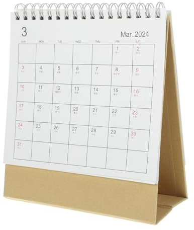 SHOWERORO Tischkalender Mit Freistehendem Design Dekorativ Für Büro Und Zuhause Für Notizen Und Planung Praktische Für Schreibtisch Und Tisch