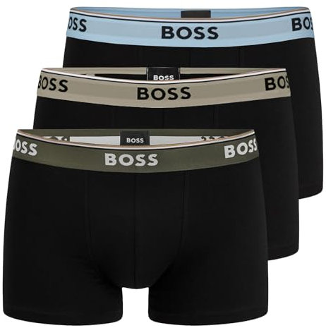 BOSS Herren Trunks Power Boxer Unterhosen Cotton Stretch 3er Pack, Farbe:Schwarz, Wäschegröße:2XL, Artikel:-975 Black Multi