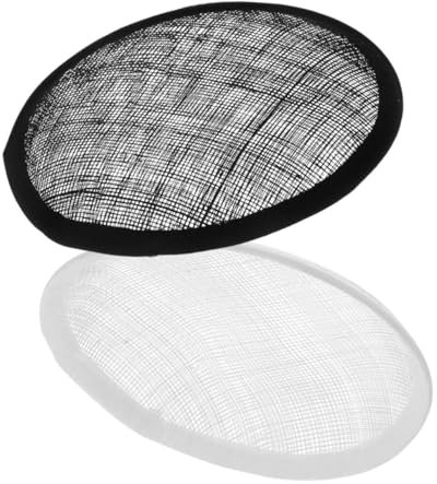 Uonlytech 2stücke Sinamay-hutbasis Tropfenförmig Für Hüte Oval Hutrahmen Sinamay-hutskelett Für Hutherstellung Fascinator-herstellung