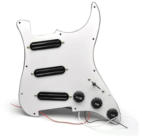 Pickguard und Tremoloabdeckung Set SSS Prewired Pickguard Mini Humbucker E-Gitarre(2)