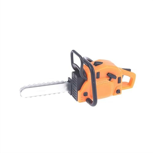 1:12 Mini Chainsaw Prop, Simulated Lawn Mower Model Ornament for Dollhouse Decor, Outdoor Gardening Play, and Miniature Landscaping Tool