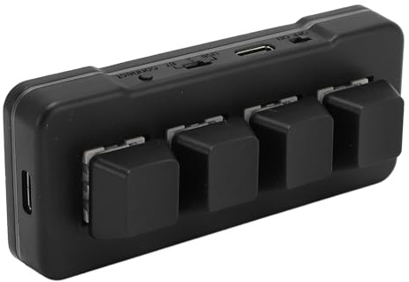 Fafeims Clavier de Jeu Mécanique à Commutateur Bleu, Clavier à 4 Touches rétroéclairé Rvb, adapté à Une Utilisation Prolongée, Solution de Jeu