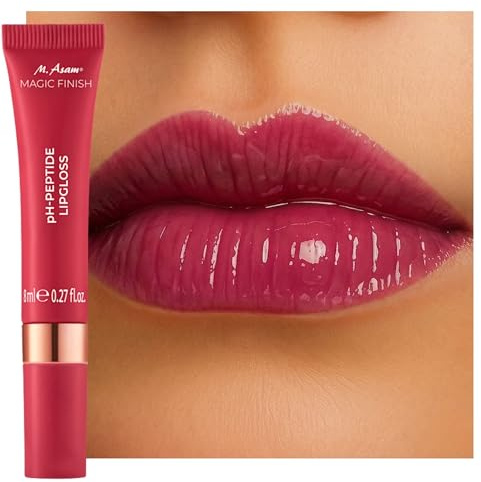 M. Asam Magic Finish pH Peptide Lipgloss Wine Stiletto (8ml) | Lipgloss Mit Peptid Komplex Für Volle Lippen, Lip Plumper Mit Glow Finish, Lippenpflege Mit Farbe