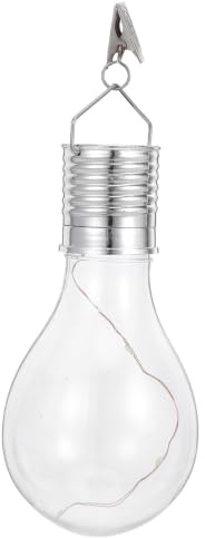 MAJORMENCH Ampoule Solaire Suspendue Étanche pour Extérieur en Plastique, Lumière Solaire Extérieure pour Patio et Camping, sans Câblage avec Capacité 40mah