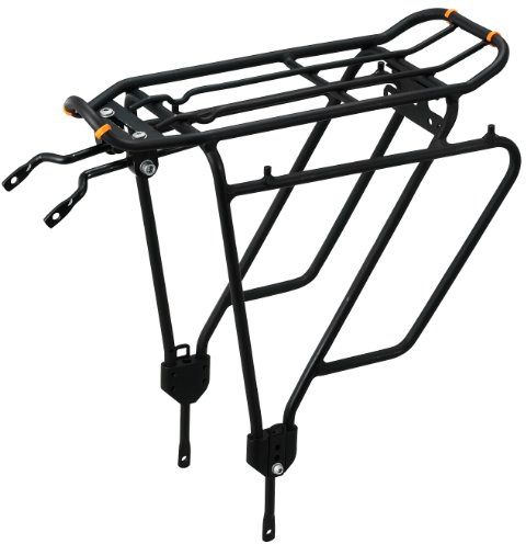 Ibera Bike Rack - Bicycle Touring Carrier Plus+ for Non-Disc Brake Mount, Frame-Mounted for Heavier Top & Side Loads, Height Adjustable for 26-29 Frames
