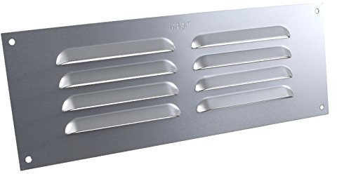 9 x 3 Louvre Vent Satin Anodised Aluminium/Metal Chrome Grille Cover