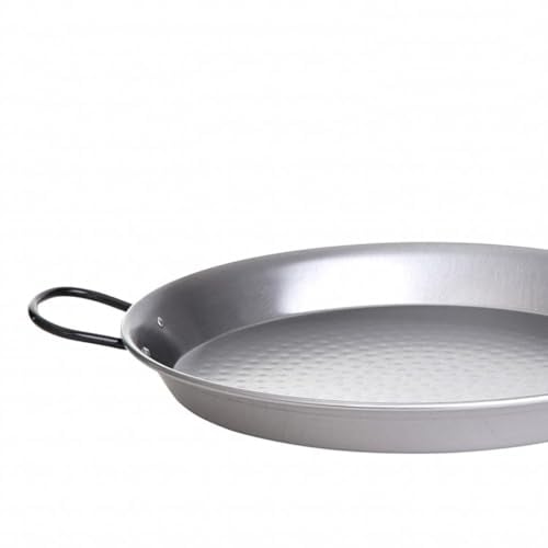 Paellapfanne, Stahl poliert, 38 cm Durchmesser, das Original aus Spanien von Paella World