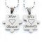 Lieblingsmensch Partner Anhänger Puzzleteile - His Beauty - Her Beast