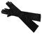 L&L® LADIES LONG 23 OPERA EVENING SATIN FINGER GLOVES PARTY DRESS PROM (Black)