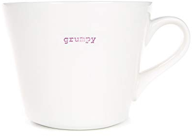 Keith Brymer Jones KBJ-0612 Word Range Tasse mürrisch, Porzellan, 350 milliliters, weiß