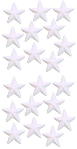 YeahiBaby Styropor Kugeln Stern Form Styroporbälle für DIY Handwerk Material Basteln Heimwerk Weihnachtsschmuck 7.5cm 10 Stück (Weiß)