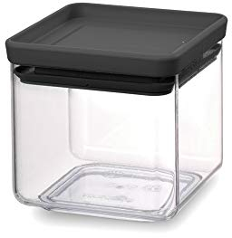 Brabantia Bocal Carré 0.7L - Couvercle - Gris Foncé