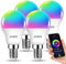LVWIT LED Lampe Smart E14 Dimmbar Alexa Glühbirne E14 RGB, 4.9W ersetzt 40W, 470lm, WiFi Smart Birne G45, kompatibel mit Alexa, Echo and Google Assistant, dimmbar via Tuya App (4er Pack)