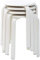 IBUYKE Stapelhocker-Massivholz Hocker Hausbank Holzhocker Mode Kreative Hocker Moderne Esstisch Hocker Erwachsene Esszimmerhocker Weiß 40x44x33cm RF-717