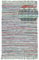 carpetfine Flachgewebeteppich Kelim Chindi Grün 60x110 cm | Moderner Teppich für Wohn- und Schlafzimmer