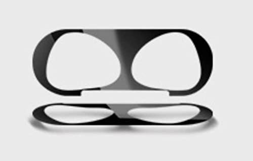 Für AirPods 3rd / AirPods Pro Case Mit Staubschutz Aufkleber Skin Protector, Plating Schutz Einfache Installation Ultra Slim, leicht zu reinigen, ölbeständig und wasserdicht (Für AirPods Pro, Schwarz)