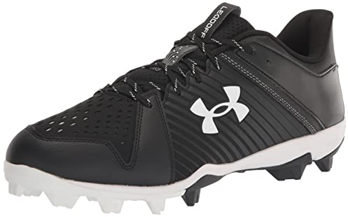 Under Armour Leadoff Herren-Baseballschuh mit niedrigem Gummi, geformt, (001) Schwarz/Schwarz/Wei , 44 EU