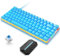 82 Tasti Tastiera Meccanica e Adattatore per Giochi Cablati, 80% Retroilluminazione a LED Arcobaleno Interruttori Blu Tastiera Anti-Ghosting per Windows Mac PC PS4 XBox N-Switch Console Gamers, Blu