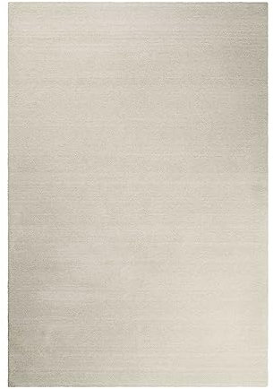 Wecon Home Kuschelig weicher Esprit Hochflor Teppich, bestens geeignet fürs Wohnzimmer, Schlafzimmer und Kinderzimmer LOFT(130 x 190 cm, Hellbeige)